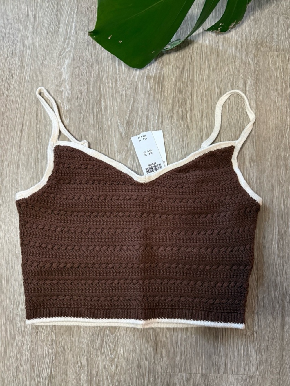 Abercrombie & Fitch Brown Knit Crop Tank NWT Size Medium